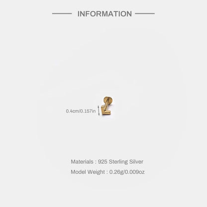 Luxe Line Mini Zircon Stud – A Spark of Modern Minimalism